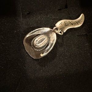 Sterling Silver Texas Hat Charm Pendant